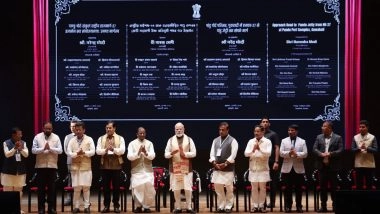India News | PM Modi Inaugurates Elevated Port Corridor in Guwahati, Launches Multiple Waterways Projects with Rs 526 Crore Investment in Assam