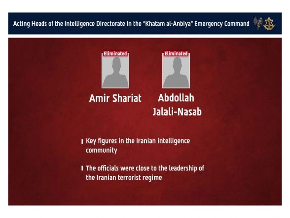 World News | Israel Claims 2 Senior Iranian Intelligence Officials Killed in Tehran Airstrike