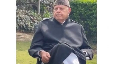 India News | Farooq Abdullah Meets NC Workers in Srinagar After Narrow Escape from Assassination Attempt