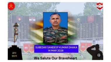 India News | JCO Subedar Sandeep Kumar Dhaka Dies During Operation Sheri Kalan in JK's Poonch