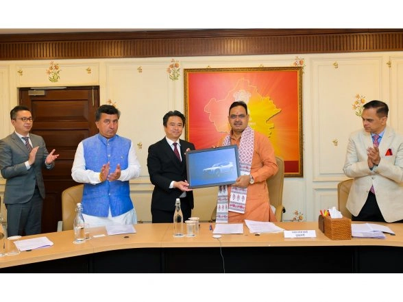 Business News | Rajasthan CM Bhajanlal Sharma Meets Honda CEO; Announces Rs 1200 Crore EV Production to Begin at Tapukara Plant