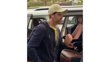 Entertainment News | Hrithik Roshan Clicks Selfies with Fans at Jolly Grant Airport, Keeps It Stylish in Casual Travel Look