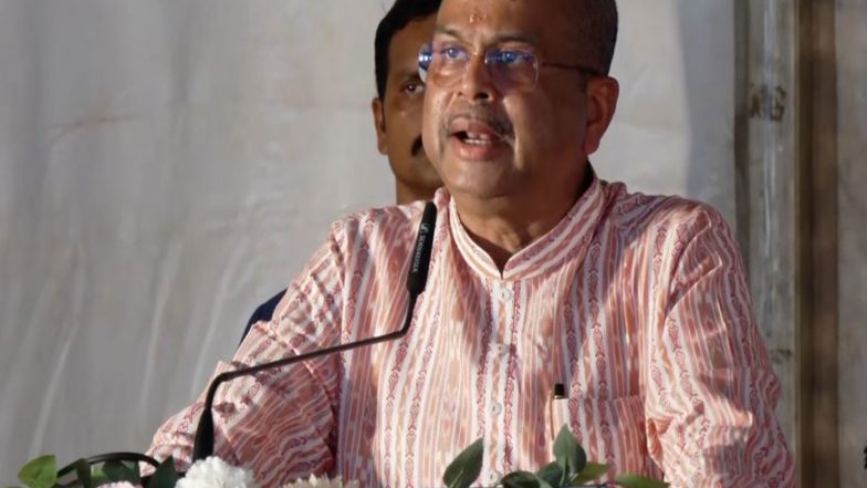 India News | Union Education Minister Pradhan Attends Inaugural Ceremony of Birla Open Minds International School in Odisha's Sambalpur