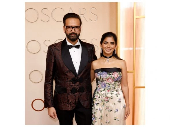 Entertainment News | Oscars 2026: Isha Ambani Turns Heads in Vintage Valentino, Walks Red Carpet with Husband Anand Piramal