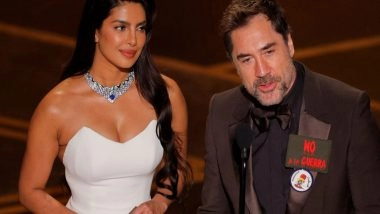 Entertainment News | Oscars 2026: Priyanka Chopra Presents Best International Feature Award Alongside Spanish Actor Javier Bardem
