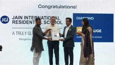 Business News | JAIN International Residential School (JIRS), Bengaluru, Earns Prestigious QS I-GAUGE Diamond Rating for Institutional Excellence