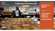 Business News | Faculty of Design at CEPT University Invites Applications to PG Programs 2026