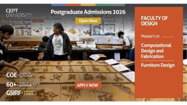 Business News | Faculty of Design at CEPT University Invites Applications to PG Programs 2026