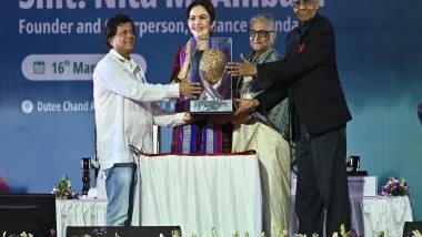 India News | Nita Ambani Conferred with KISS Humanitarian Award 2025