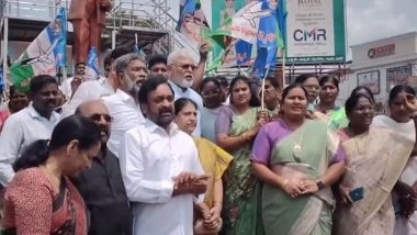 India News | Andhra Pradesh: YSRCP Leaders Protest Demanding Resignation of TTD Chairman BR Naidu