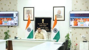 India News | Union Minister Sonowal Interacts with Crew of Indian Flagged LPG Carriers Shivalik and Nanda Devi, Lauds Their Courage