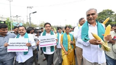 India News | Telangana: Tension Near Assembly as BRS Protests for Maize Farmers, Demands MSP and Subsidies