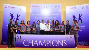 Sports News | Somaiya Vidyavihar University Men's, Women's Teams Win AIU Inter-University Squash Tournament 2025-26