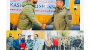 Sports News | J&K's Rising Star Cricketer Auqib Nabi Dar Honoured by BCF at Felicitation Ceremony in Baramulla