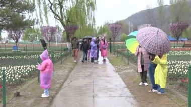India News | J-K: Tourists Arrive in Large Numbers to Witness Breathtaking Beauty of Srinagar's Tulip Garden