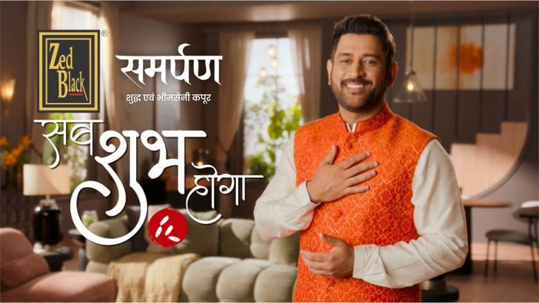Business News | MS Dhoni Defines Hope in Zed Black's 'Sab Shubh Hoga' Campaign for Pure Camphor & Bhimseni Camphor