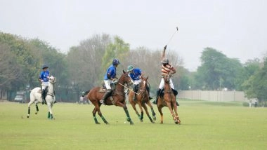 Sports News | Indian Open Polo Championship: Jaipur Optiemus Achievers Edge Jindal Panther 9-6 in Rain-hit Exhibition Match