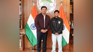 Sports News | Meghalaya CM Sangma Meets Sanfida Nongrum, Praises Her for Historic AFC Women's Asian Cup Goal