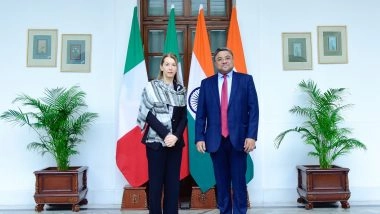 World News | India-Italy Review Strategic Partnership at 9th Foreign Office Consultations