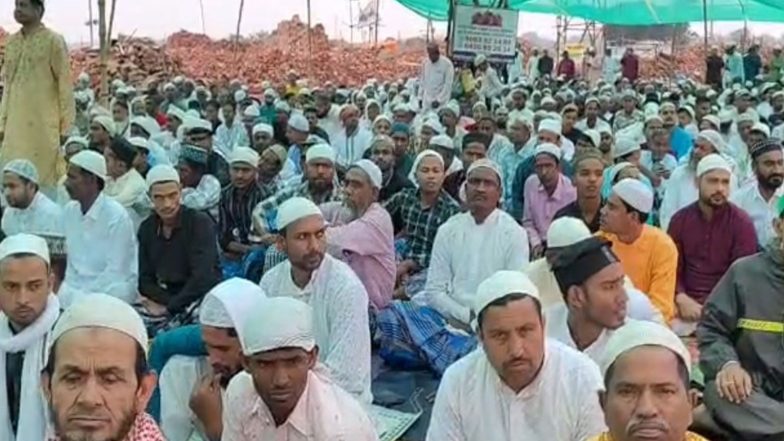 India News | West Bengal: First-ever Eid Prayers Offered at Proposed 'Babri Masjid' Ground in Murshidabad