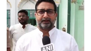 India News | UP Minister Danish Azad Ansari Offers Eid Prayers in Lucknow's Shahi Masjid