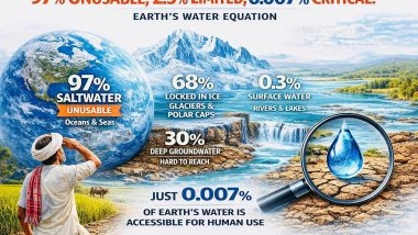 Business News | World Water Day: 97% Unusable, 2.5% Limited, 0.007% Critical: Earth's Water Equation