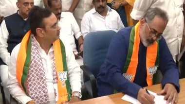 India News | Rajeev Chandrasekhar Files Nomination from Nemom Ahead of Kerala Polls, Rajasthan CM Bhajanlal Sharma Joins