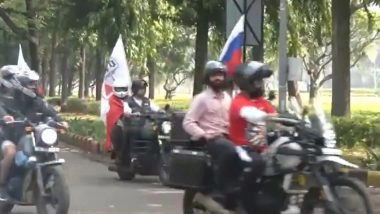 World News | Motorcycle Rally in Delhi Marks 81st Anniversary of Soviet Victory in Great Patriotic War