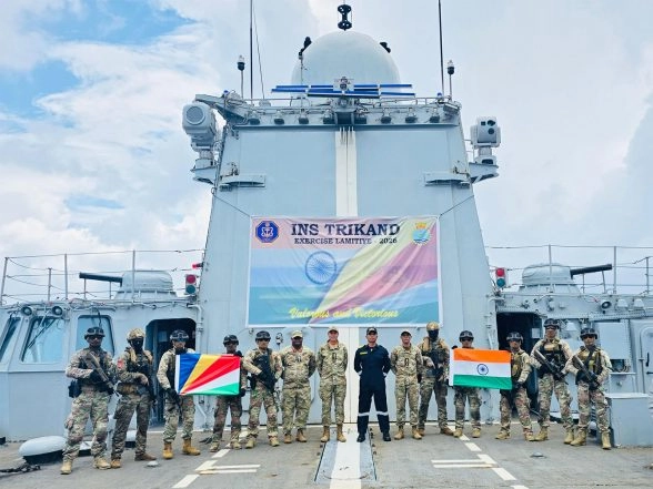 India News | Indian Naval Ship Trikand Concludes Port Call at Port Victoria in Seychelles