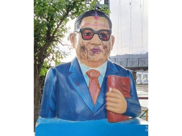 India News | Uttarakhand: Ambedkar's Statue Defaced in Garhwal's Srinagar; Police Probe Underway
