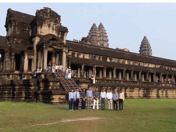 World News | MEA Secretary (East) P Kumaran Visits Angkor Wat, Highlights Shared India-Cambodia Civilisational Heritage