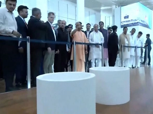 India News | CM Yogi Adityanath Inspects Jewar Airport Ahead of Its Inauguration by PM Modi on March 28