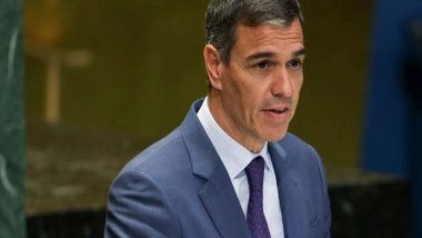 World News | Spanish President Calls for Opening of Strait of Hormuz