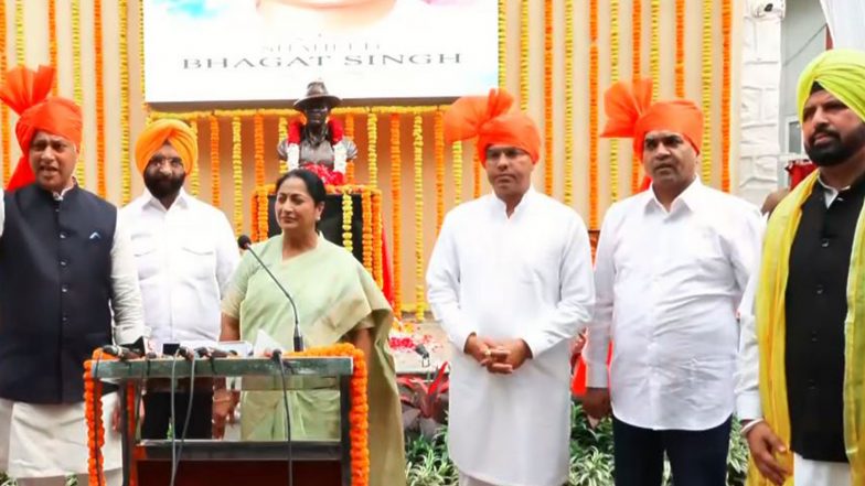 India News | Delhi CM Rekha Gupta Unveils Bhagat Singh Statue, Inaugurates Restored 'Historic Courtroom' on Shaheed Diwas