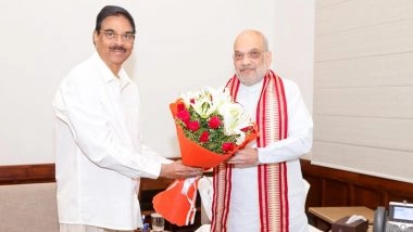 India News | Governor Haribabu Kambhampati Meets Amit Shah in Parliament, Discusses Odisha's Development