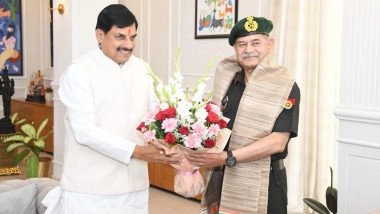 India News | Army Chief Gen Upendra Dwivedi Meets MP CM Mohan Yadav; Next Army Day Parade to Be Held in Bhopal