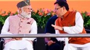 India News | PM Modi Congratulates Uttarakhand Government on Completing 4 Years, CM Pushkar Singh Dhami Responds