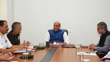 India News | Defence Minister Rajnath Singh Chairs Meeting to Review Security and Defence Preparedness
