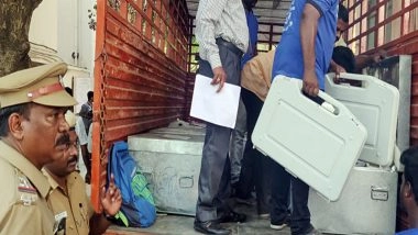 India News | Tamil Nadu: EVMs Dispatched Under Tight Security in Ranipet and Erode Districts Ahead of Polls