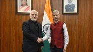 World News | EAM Jaishankar Meets Iranian Envoy, Appreciates Support for Indians in Tehran Amid West Asia Conflict