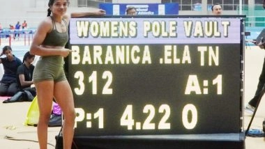 Sports News | Baranica Elangovan Breaks National Record with 4.22m in Pole Vault at National Indoor Athletics Championships