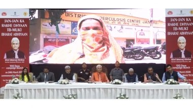 India News | LG Manoj Sinha Launches 'TB Mukt Bharat Abhiyan-100 Days Campaign' in Jammu