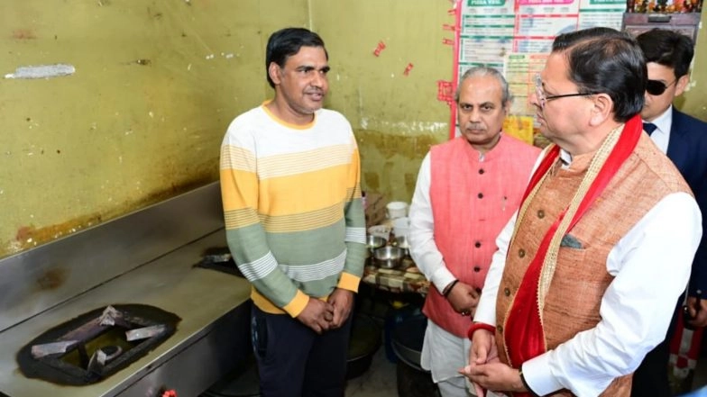 India News | Uttarakhand CM Visits Restaurant in Dehradun, Enquires About Gas Supply