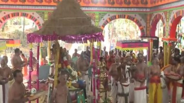 India News | Maha Kumbabhishekam of 37-foot Tall Hanuman Temple in Tamil Nadu; Thousands of Devotees Attend