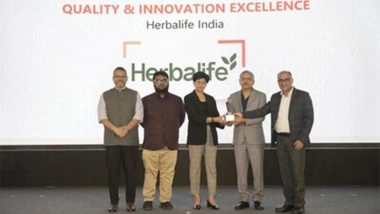Business News | Herbalife India Recognized for 'Quality and Innovation Excellence' at the 16th Outlook Business Spotlight Enterprise & Leadership Awards 2026