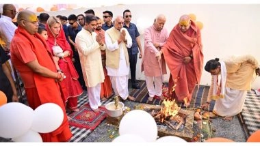 Business News | Dr. Abhishek Verma Hosts Vrindavan Ashram Inauguration; Mohan Bhagwat Calls for Population Policy Review