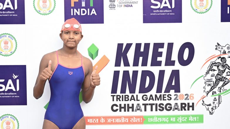 Sports News | Khelo India Tribal Games Day 1: Swimmers Dhoneesh N of Karnataka, Odisha's Anjali Munda Clinch First Medals
