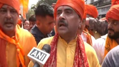 India News | BJP's Suvendu Adhikari Leads Ram Navami Rally in Bhabanipur, Calls for 'Ram Rajya' Ahead of Polls