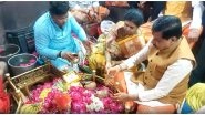 India News | MP: CM Yadav Offers Prayers at Angareshwar Mahadev Temple in Ujjain, Inspects Ghat Construction at Shipra River for Simhastha-2028