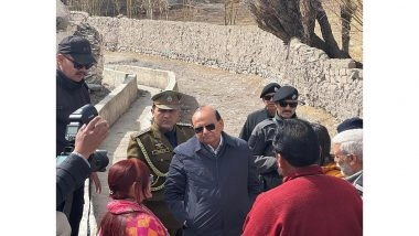 India News | L-G Vinai Kumar Saxena Inspects Water Conservation and Development Projects in Ladakh